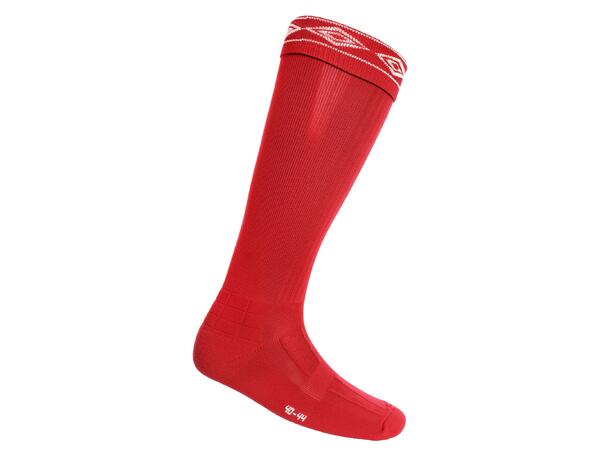 UMBRO City Fotb.Str Rød/Hvit 30-34 Solide strømper - god passform 